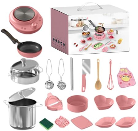 Accesorios De Cocina De Juguete - Juguetes de Cocina para Niños - Utensilios de Realistas Educativos para Juego de Roles en Hogar Guardería Aula