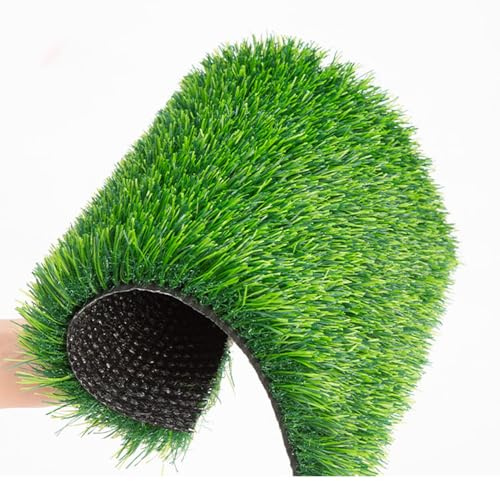 MYJIO Gazon Artificiel Facile À Nettoyer Trous De Drainage Décoration Gazon Synthétique pour Balcon, Cour, Terrain De Football, Mariage(1x8m/3.28x26.24ft)