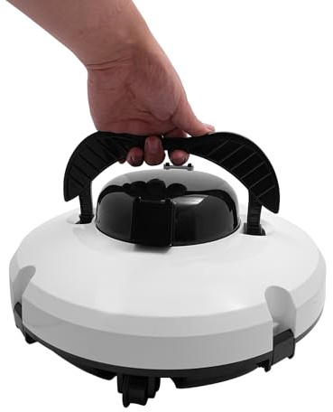 Fyssnn Robot de piscina inalámbrico, aspiradora de piscina con batería para piscinas de superficie y de tierra, estanques y tubos calientes, 120 minutos de autonomía, apto para pared, ideal para
