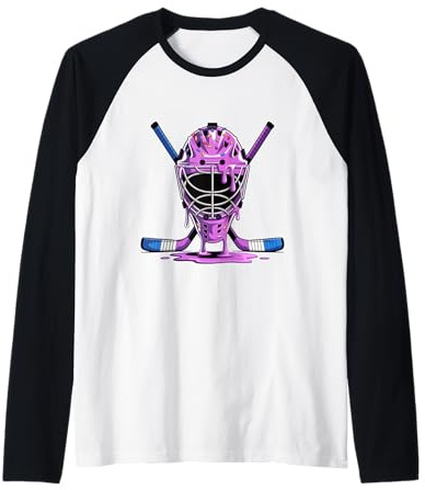 Casque de Hockey Violet pour garçons Manche Raglan