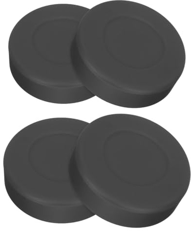 Parliky 4 pièces Lot de Palets de Hockey sur Glace PVC Noirs Surface Mate Dureté Réglable Palets Entraînement Professionnels pour Hockey Quotidien et Compétition