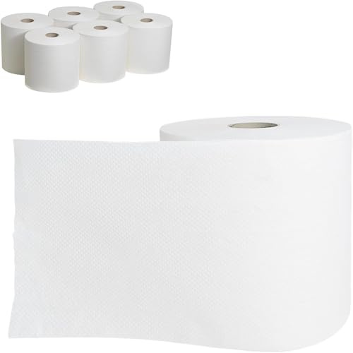 Essuie-Tout Industriel Gros Rouleau 2 Plis – Bobine Papier Ultra Absorbante et Résistante – Dévidage Central, Idéal Cuisine, Atelier et Professionnels – Lot Économique Haute Capacité