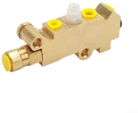 PV4 Válvula de regulación de la fuerza de freno de latón para sistema de frenos de disco, doble reborde, compatible con camiones clásicos, 9/16 pulgadas