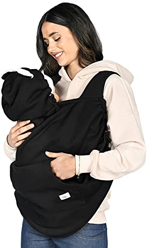 MijaCulture bärskydd, universellt överdrag för alla babykläder och bärhanddukar baby Carrier Cape 4129 (svart)