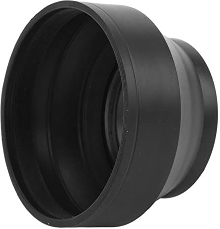 ASHATA Camera Lens Hood,Collapsible Rubber Lens Hood with Filter Thread,Universal Portable Protective DSLR Camera Lens Hood,for Telephoto Lens/Standard Lens/Wide Angle Lens (55mm)