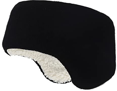 Sportpannband öronvärmare för män och kvinnor, vintersport pannband stretchiga sport öronmuffar, heltäckande öronmuffar elastiskt termiskt pannband för löpning, cykling och motorcykelkörning (svart)