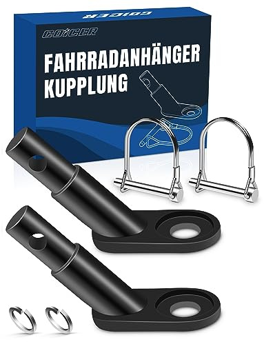 Coicer Fahrradanhänger Kupplung Fahrrad Anhängerkupplung Kupplung Anhänger Adapter Hundeanhänger für Fahrrad mit Sicherungsstift Kinderanhänger Fahrrad Kupplung Hundefahrradanhänger Hunde Anhänger