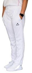 Henselite Highwaist Band Lawn Bowls Trousers for Women-Color White-Waist 14, 25 inch Leg Length