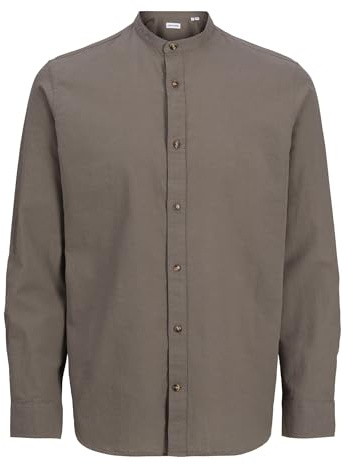 JACK & JONES herr Jjesummer Band Shirt Ls Sn Långärmad skjorta