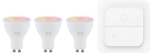 EGLO connect.z Smart-Home LED-lampor, dimbar, varmvit-kallvit, RGB | set med 3 GU10-lampor med ljusströmbrytare, ZigBee, app och Alexa-röststyrning, 345 lumen, 4,9 watt