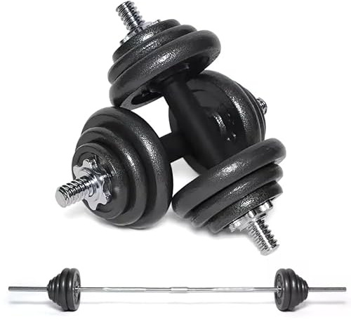 Strongway® 30KG 40KG 50KG SETS Adjustable Dumbbells Barbell Weights Set - for Home Gym Fitness Cast Iron Free Weights Bar Strength Training Equipment Weight Lifting (50KG)