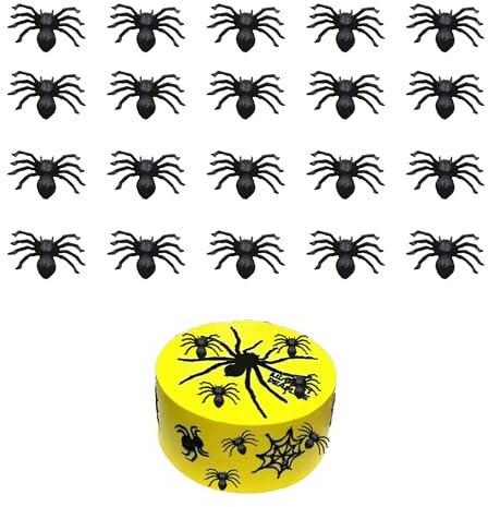 20 PCS Halloween Spider Cupcake Toppers Spider Cake Picks Halloween Black Horror Spider Cupcake Decoration for Halloween Theme Baby Shower Birthday Party Cake Decors Supplies (black)