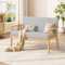 Dripex 2 Sitzer Sofa, Kleine Sofa mit Holzrahmen, Loungesofa 2er Couch, Modern und Skandinavisch, Doppelsofa aus Teddysamt, für Wohnzimmer Schlafzimmer Büro, 107x60x77cm, Hellgrau
