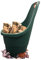 Jardin202 - Carrito Multiusos de 68 litros Verde/Naranja Jardín, Recolección y Transporte | 68 litros -