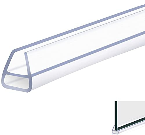 Junta de estanqueidad para mampara de Ducha, Tira de Sellado Curva para mamparas de 6-12 mm, Repuesto de Junta de estanqueidad, Vidrio Recto y Curvo, Material de Silicona Suave (10 mm, Tipo U, 300 cm