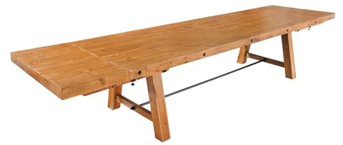 Riess Ambiente Massiver Esstisch FINCA - 300-400cm - braun - verlängerbar recyceltes Pinienholz Ansteckplatten 8+