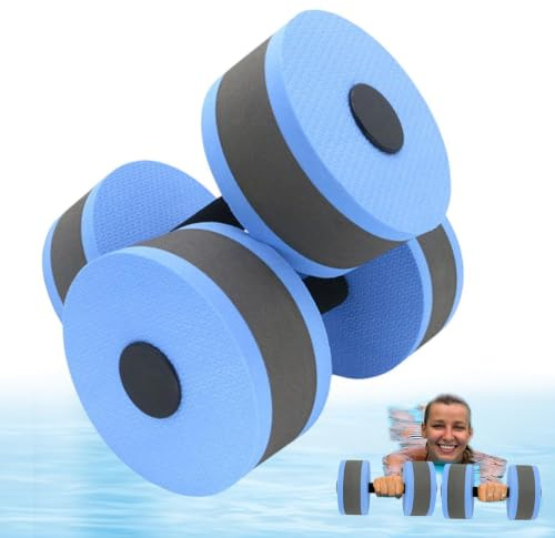 Lot de 2 haltères de piscine pour entraînement d'aérobic | Haltères aquatiques pour natation, musculation, fitness, gym, extérieur, femmes, hommes, adultes