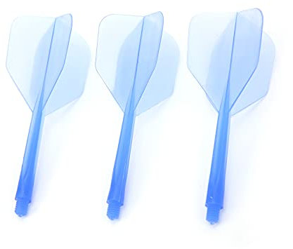 Dioche Flüge Darts mit Welle 33 5mm Schwarz 3 Stück 2Ba Integrierte Transparente Dart Welle Dart Flüge und Flüge Standard Form Anti Break Black (Blau)