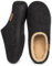 VeraCosy Herren Flauschige Sherpa Pantoffeln Memory Schaum Anti-Rutsch Innen Hausschuhe Schwarz，42-43 EU
