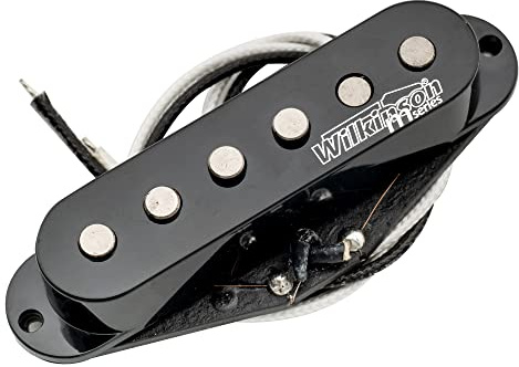 Wilkinson Vintage 60's Staggered Alnico 5 Pastilla Single Coil Mástil Pickup para Guitarra eléctrica tipo Strat, Negro