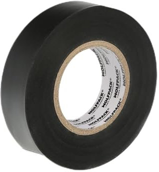 WOLFPACK LINEA PROFESIONAL 14063100 Profesional Negra Espesor 0.13 mm. Ancho 15 mm. Rollo 10 Metros Electricista, Cinta Aislante Cables, Multicolor