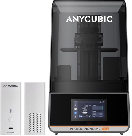 ANYCUBIC Photon Mono M7 Pro Resin 3D Drucker mit Airpure, mit 10,1 Zoll-14K-Bildschirm, mit 170 mm/h Hochgeschwindigkeit, COB-Lichtquelle, Leveling-Free, Rückstandserkennung, Druckgröße 223x126x230 mm