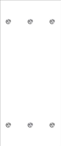 Queence Acrylglasgarderobe Weiß | 50 x 120 cm mit 6 Edelstahlhaken | Design Wandgarderobe | Flurgarderobe | Garderobenpaneel | Kleiderständer | Garderobe inkl. Aufhängesystem