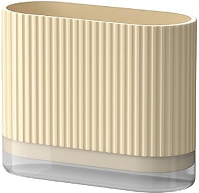 WPKD BLUEIY Soporte Para Utensilios De Plástico, Beige Escurridor De Cubiertos De Cocina, Soporte Para Utensilios De Cocina, Soporte Para Cuchara Pastable Para El Hogar, 13,7 X 16,5 X 8 Cm