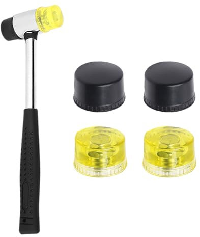 1 Martillo, 4 Cabezas De Martillo De Repuesto, Martillo De Goma Pequeño, Martillo Para Manualidades De Joyería, Martillo De Goma Manual, Martillo Para Recortar Joyas