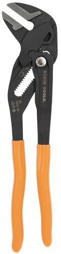 Klein Tools D53110 Compact Plier Wrench, High Leverage Multi-Use Adjustable Plier Wrench with Smooth Jaws, 10-Inch