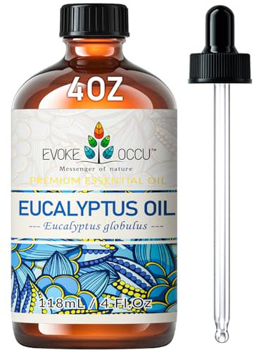 EVOKE OCCU Eukalyptusöl 118ml - Reines Ätherisches Öl aus Eukalyptus für Aromatherapie, Diffusor und Duftlampe - Duftöl zur Raumbeduftung & für Bad, Massage und Körperentspannung