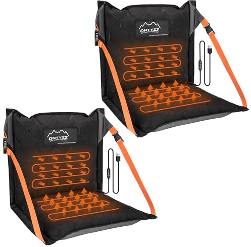 ONTYZZ Sièges de Stade Gonflable Coussin Extérieur avec Réglable Dossier Léger Pliantes Chaise Sol Coussin Siège pour Pique-Nique Concerts Jardin Balcon Pêche Camping Chaises