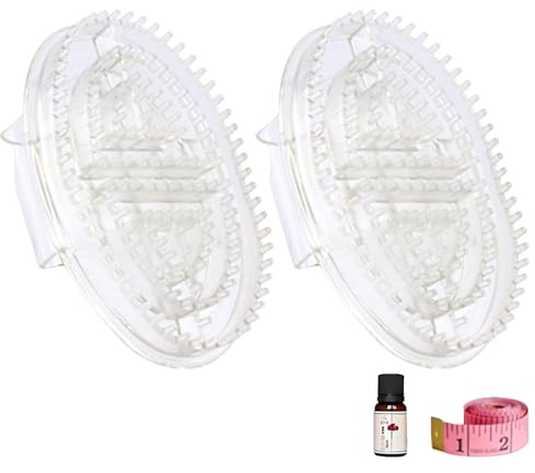 2 st genomskinliga kroppsmassageborstar, meridian borste för celluliter massageborstar, akupunttabell, eterisk olja, måttband, helkroppsanvändning, lätt grepp, skorpionform, genomskinlig design