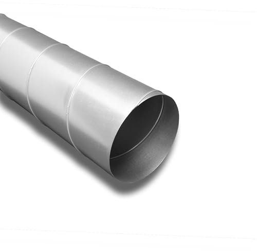 Tuyau de ventilation en acier galvanisé - Diamètre : 200 mm - Longueur : 1 m