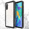 Shellbox Extreme Case Compatible with Huawei P30 Lite / P30 Lite XL 360° Waterproof IP68 up to 3 m Dual Material Shockproof Anti-Drop + Anti-Scratch Screen Protector Film – Transparent Black Contour