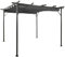 vidaXL Pergola mit Ausziehbarem Dach Pavillon Sonnenschutz Gartenpavillon Überdachung Terrasse Gartenzelt Anthrazit 3x3m Stahl 180g/m²