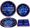 120 Pack Neon Party Supplies Glow Geschirr Set Glow Party Teller Glühen in der dunklen Geburtstagsteller, Servietten Schwarzlicht Party Dekoration Neon Glow Geburtstag Party Dekoration Favorisiert 40…