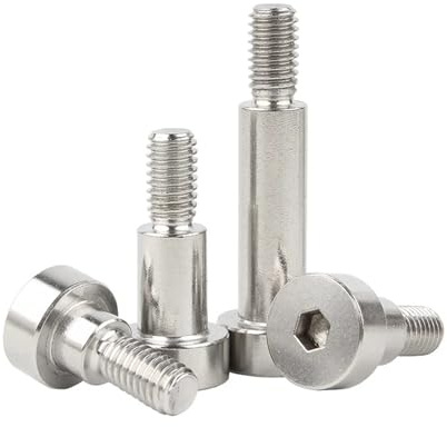 ENTAOER 5/10 Uds M2 M2.5 M3 M4 M5 M6 M8 M10 M12 304 cabeza hexagonal de acero inoxidable rodamiento de rodillos tornillo de hombro(12mm,D5x M4 (5pcs))