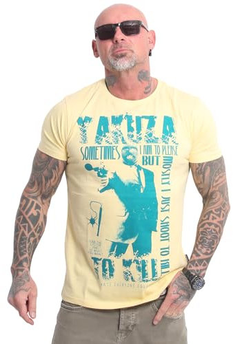 Yakuza Herren Sometimes T-Shirt, Pale Banana, 4XL