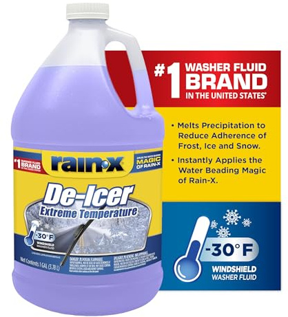 Rain-X -30°F Extreme Temperature De-Icer Windshield Washer Fluid - 1 Gallon (Pack of 6)