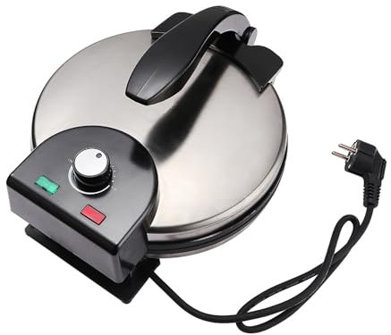 Pizzera Eléctrica de 1200W, Sartén Eléctrica con Tapa, con Control de Temperatura de Acero Inoxidable, para Fiestas en Interiores o Exteriores