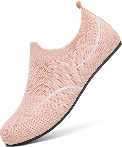BARFULKER Pantoufles légères et plates pour homme et femme - Antidérapantes et confortables - Pour la maison - Flexibles - Pieds nus, 899 rose, 34 EU