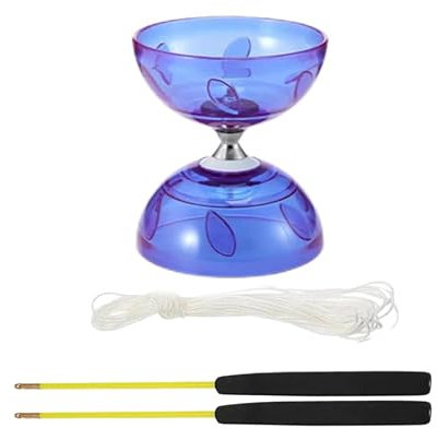 Lotvic Diabolo Freizeitsport Jonglier-Set mit Licht, Freiläufer mit Kugellager, Diabolo Jonglierset, Jonglier-Set mit Handsticks aus Aluminium und Ersatzschnur, Geschenk für Kinder & Anfänger (purple)