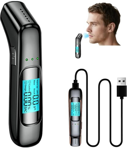 Resiprolty Breathalysers, Breathalyzer, Alcohol Tester Breathalyzer with Hd Lcd Display, Alcohol Testing Kits with 2Nd Generation Asic Smart Chip Technology, for Home Personal Professional Use