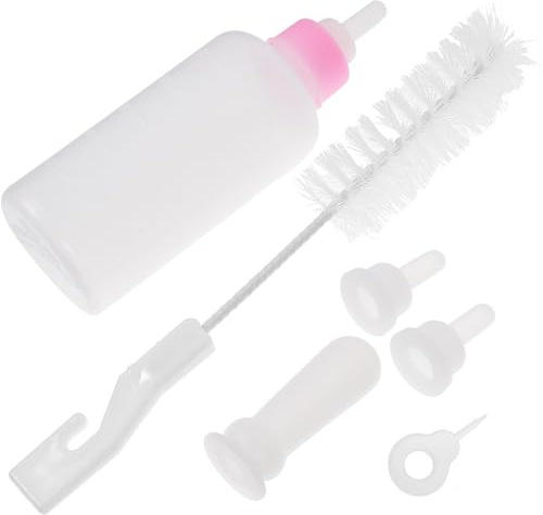 SHOWERORO Kit Biberón Mascotas Botella Leche para Cachorros y Gatitos Recién Nacidos Portátil y Duradera Seguro para Alimentación de Animales Pequeños