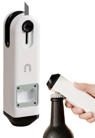 4 In 1- Mini Sigillante Ricaricabile Sigillante Borse, Strumento Di Calore Magnetico Con Taglierina, Apribottiglie E Torcia Per Alimenti Da Cucina, Snack E Dolci | Dispositivo