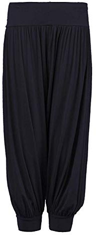 GirlzWalk ®  Girls Kids Dance Full Length Plain Harem Hareem Trousers Pants Age 5-13 Years Old (Black, 11-12 Years Old)