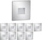 ledscom.de 10 Stück LED Treppenlicht/Wandeinbauleuchte FOW für innen und außen, Downlight, eckig, edelstahl, 85 x 85mm, warmweiß
