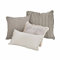 Loberon Kissen 4er Set Valenciennes, Verschiedene Größen & Designs, harmonische Kombination, Landhaus-Stil, Wohn-Accessoires, Wohntextilien, Leinen, Polyester, grau/weiß