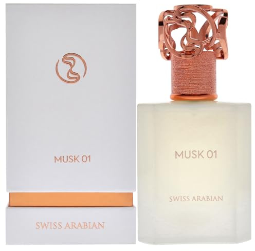 Swiss Arabian Musk 01 - Arabian Perfumes for Women and Men - Long Lasting Perfume - Spicy, Floral, Musk Perfume - Seductive Signature Aroma - 1.7 oz